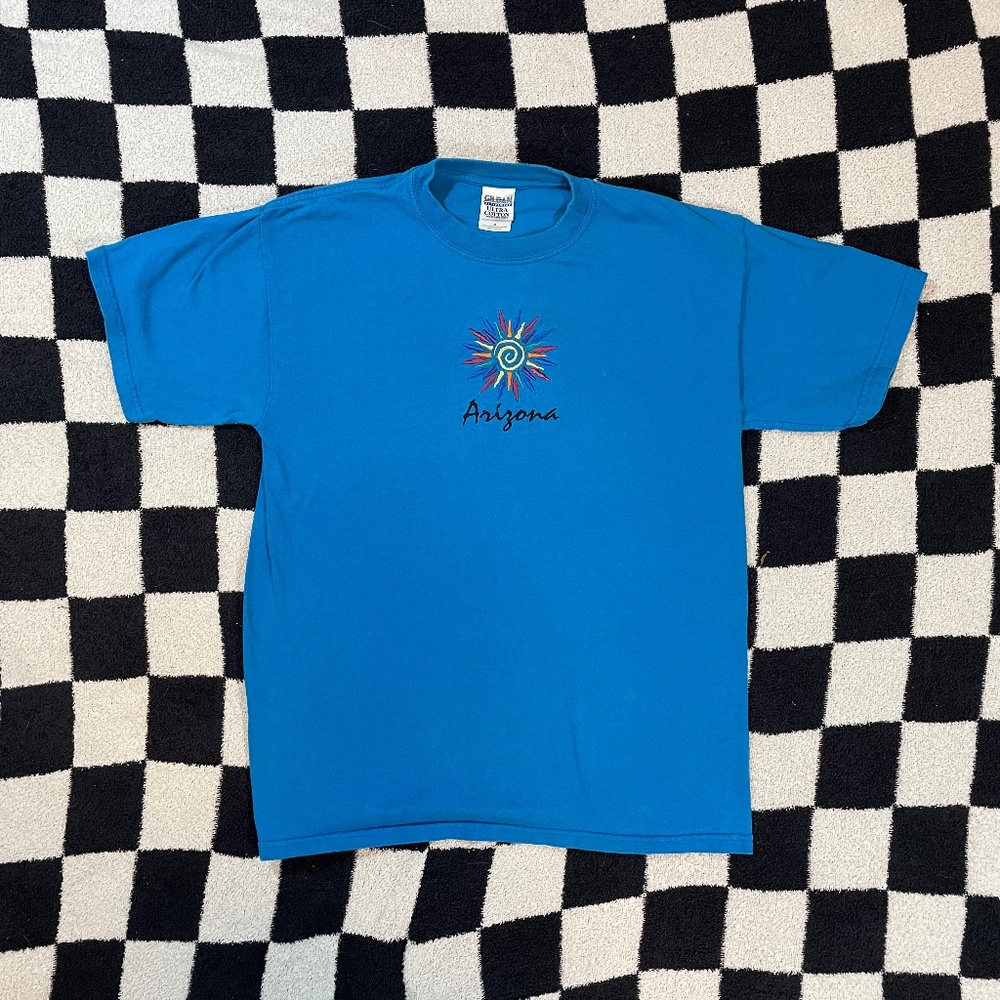 vintage arizona embroidered shirt size medium y2k
